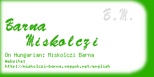 barna miskolczi business card